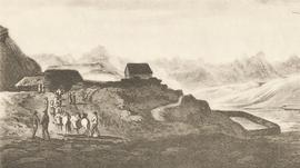 Koparstungur frá Íslandi um1840. Krísuvík og brennisteinsnámurnar