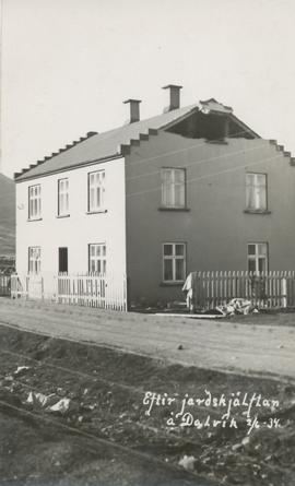 Dalvík eftir skjálftann 2.6.1934
