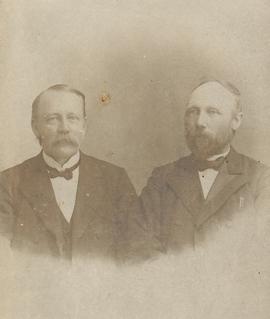 Árni Björnsson (1863-1932) prestur Skróki frá Höfnum og Hálfdán Guðjónsson (1863-1937) prestur Br...