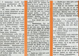 G. E. Selby Enskukennari við HÍ og Laugaskóla